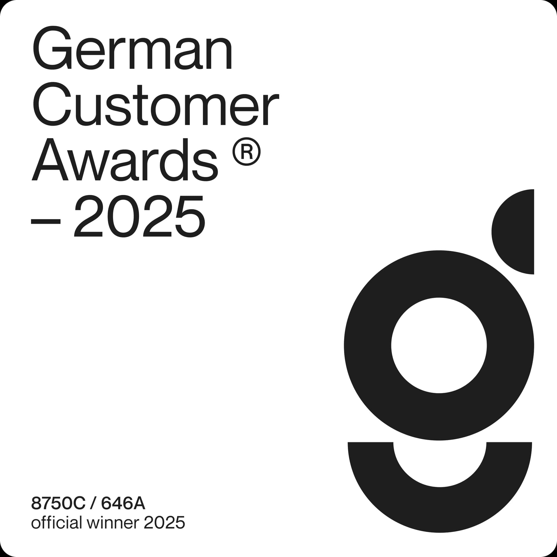 German Customer Award 2025 German Customer Award 2025